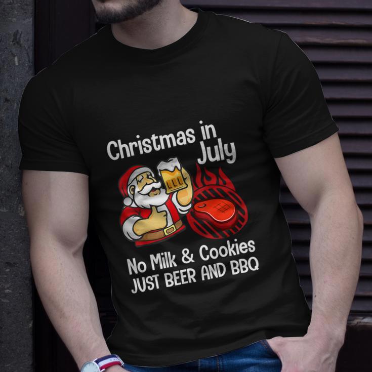 Funny Merry Christmas In July No Milk Cookies Unisex T-Shirt Gifts for Him