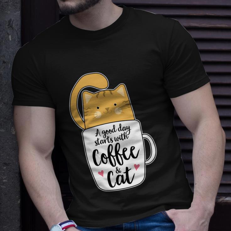 Funny Orange Cat Coffee Mug Cat Lover Unisex T-Shirt Gifts for Him