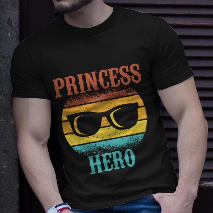 Funny Tee For Fathers Day Princess Hero Of Daughters Great Gift Unisex T-Shirt Gifts for Him