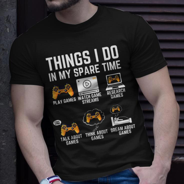 Gamer Things I Do In My Spare Time Gaming V3 T-shirt Gifts for Him