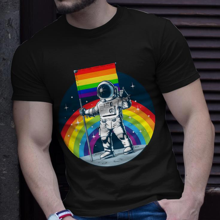 Gay Pride Astronaut Lgbt Moon Landing Unisex T-Shirt Gifts for Him