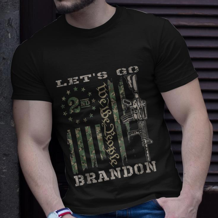 Lets Go Brandon Gun American Flag Patriots Lets Go Brandon T-shirt Gifts for Him