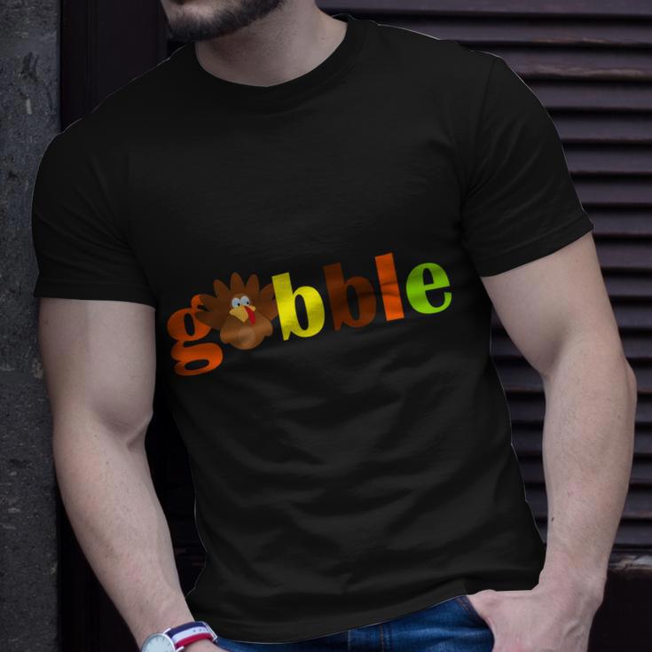 Gobble Cute Turkey Thanksgiving Tshirt Unisex T-Shirt Gifts for Him