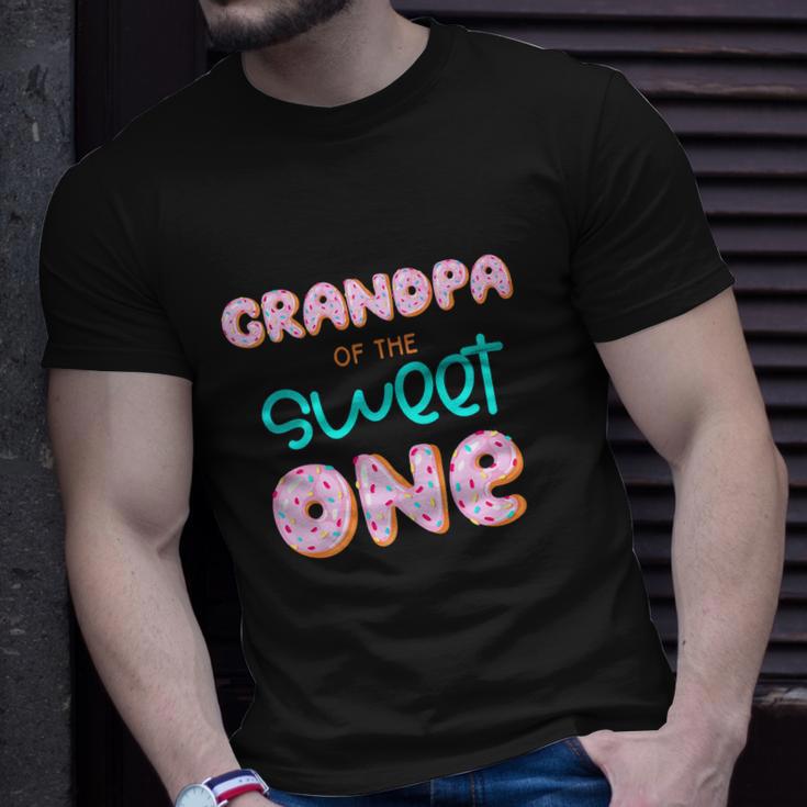 Grandpa Of Sweet One First Birthday Matching Family Donut Unisex T-Shirt Gifts for Him