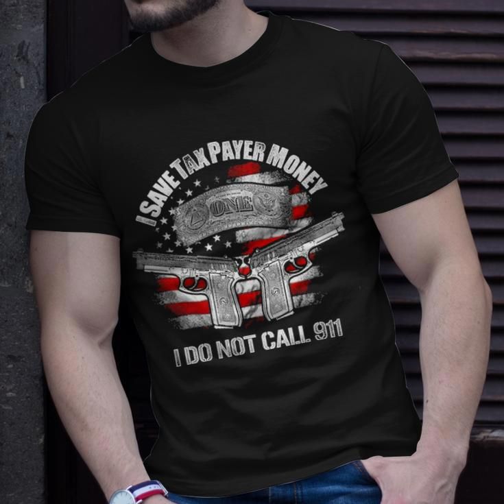 Gun Control I Save Tax V2 Unisex T-Shirt Gifts for Him