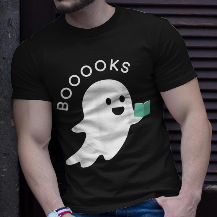 Halloween Booooks Ghost Reading Boo Read Books Library T-shirt Gifts for Him