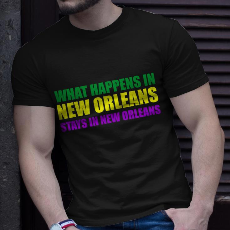 What Happens In New Orleans Stays In New Orleans Mardi Gras T-Shirt T-Shirt Gifts for Him