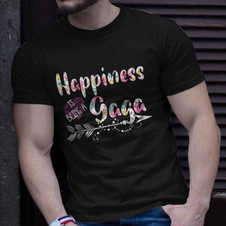 Happiness Is Being A Gaga Cute Womens Grandma Unisex T-Shirt Gifts for Him