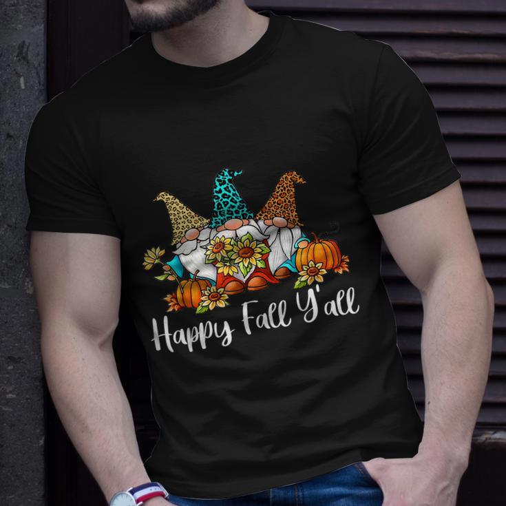 Happy Fall Yall Tshirt Gnome Leopard Pumpkin Autumn Gnomes T-Shirt Gifts for Him
