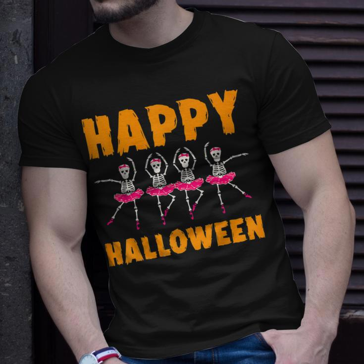 Happy Halloween Lazy Costume Dancing Skeleton Ballerina Unisex T-Shirt Gifts for Him