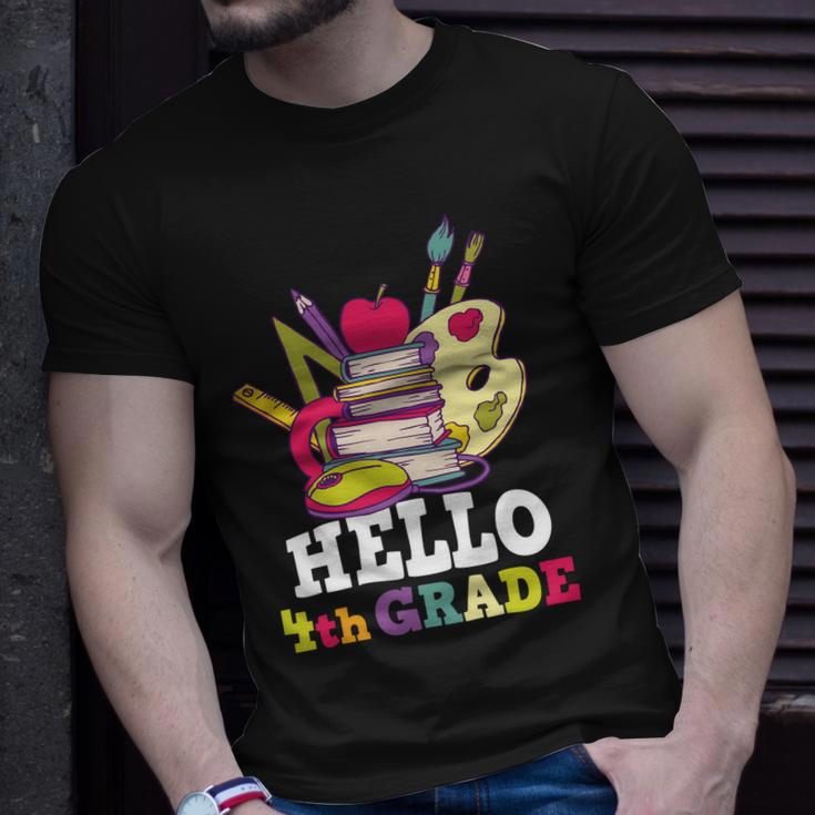 Hello 4Th Grade Back To School Shirt Funny Fourth Grade Gift Unisex T-Shirt Gifts for Him