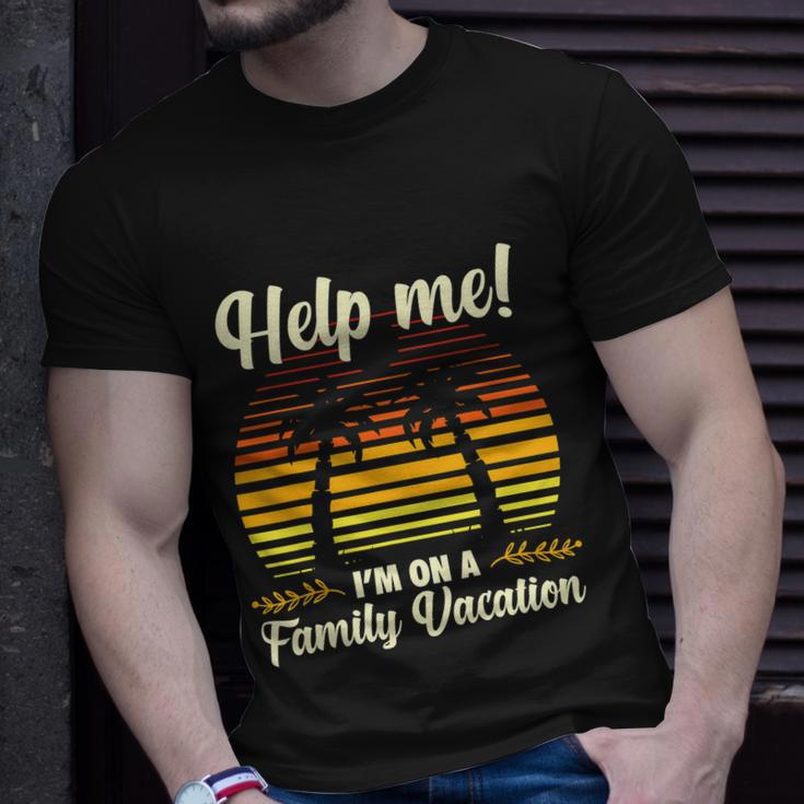 Help Me Im On A Vacation Retro Vintage Beach Summer Vacation T-shirt Gifts for Him