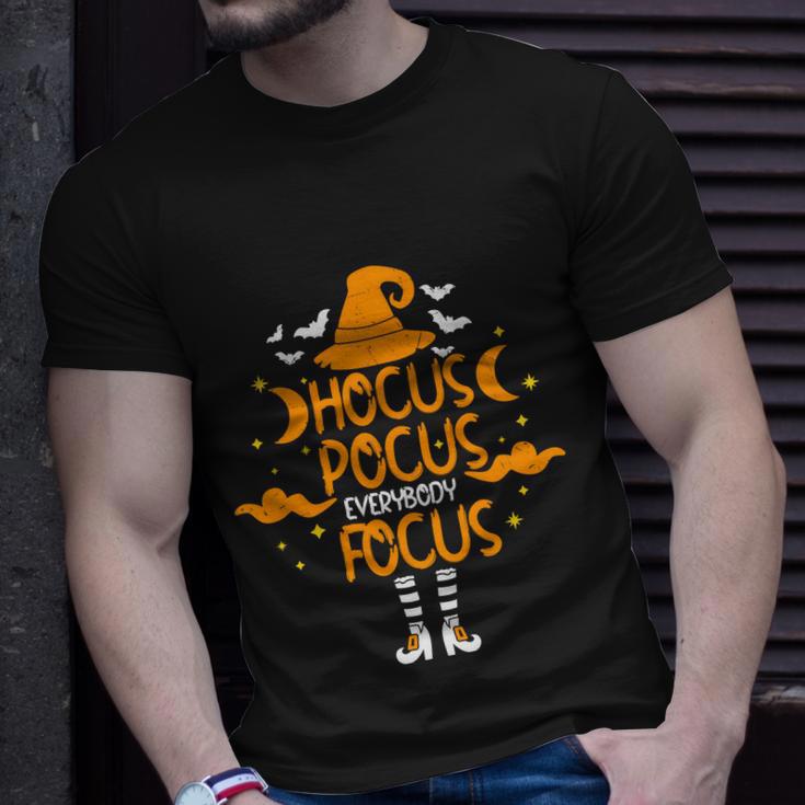 Hocus Pocus Focus Witch Halloween Quote Unisex T-Shirt Gifts for Him