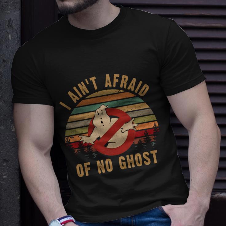 I Aint Afraid Of No Ghost Vintage Funny Ghost Unisex T-Shirt Gifts for Him