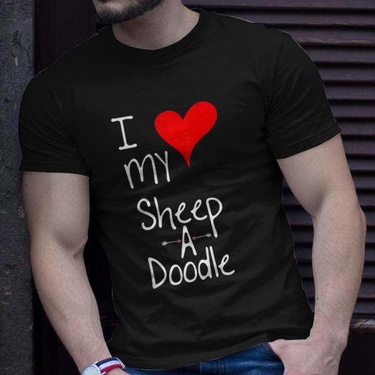 I Love My Sheepadoodle Cute Dog Owner Gift &8211 Graphic Unisex T-Shirt Gifts for Him