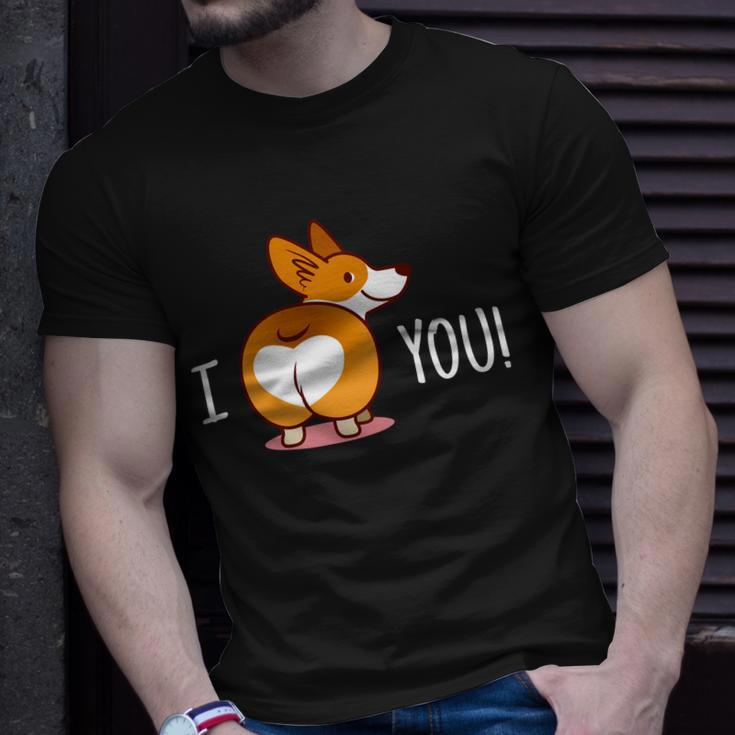 I Love You Corgi Butt Heart Unisex T-Shirt Gifts for Him
