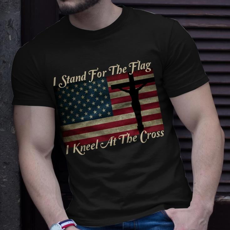 I Stand For The Flag And Kneel For The Cross Tshirt Unisex T-Shirt Gifts for Him
