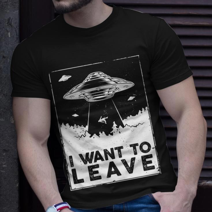 I Want To Leave Ufo Alien Unisex T-Shirt Gifts for Him