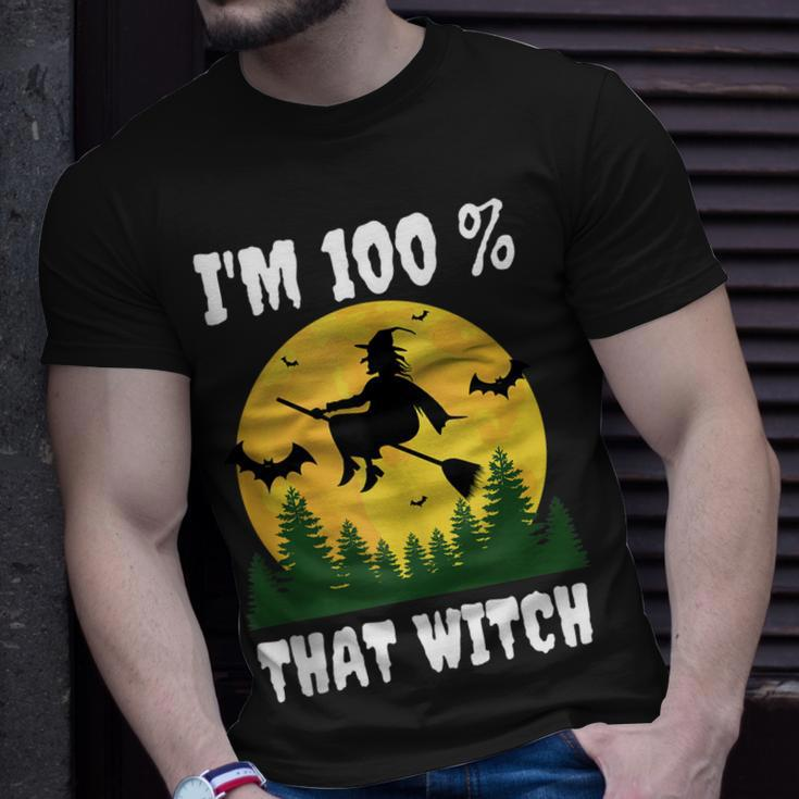Im 100 Percent That Witch Funny Halloween Dna Results Unisex T-Shirt Gifts for Him