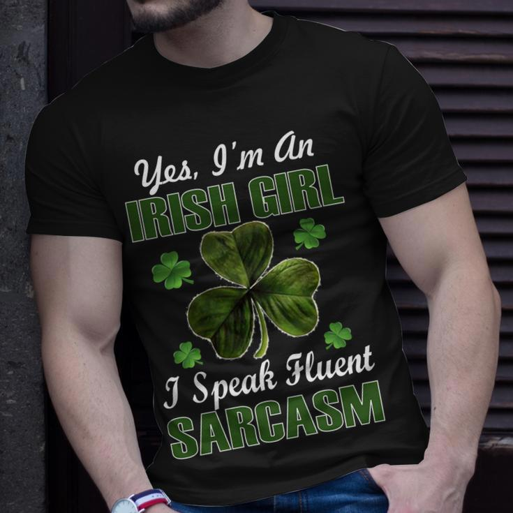 Im An Irish Girl I Speak Fluent Sarcasm Unisex T-Shirt Gifts for Him
