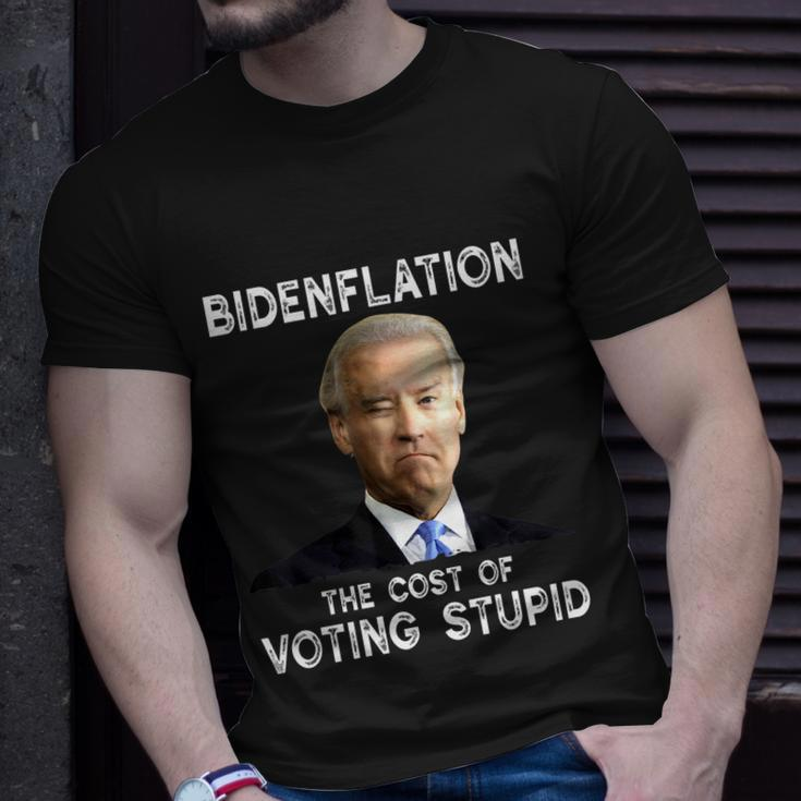 Joe Biden Bidenflation The Cost Of Voting Stupid Unisex T-Shirt Gifts for Him
