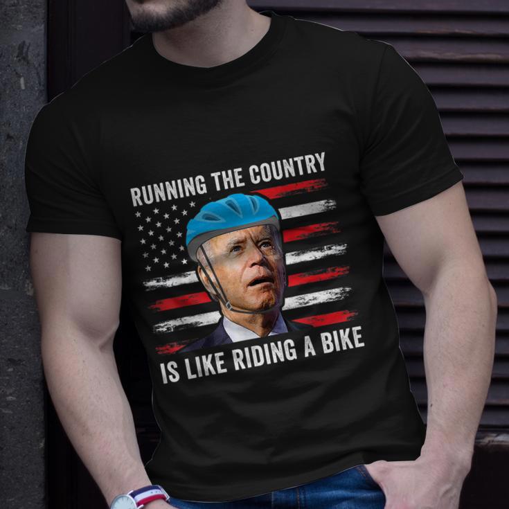 Joe Biden Falling Off His Bicycle Funny Biden Falls Off Bike V3 Unisex T-Shirt Gifts for Him