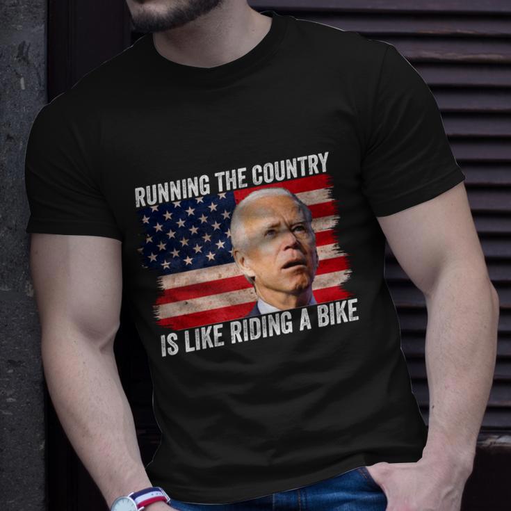 Joe Biden Falling Off His Bicycle Funny Biden Falls Off Bike V4 Unisex T-Shirt Gifts for Him