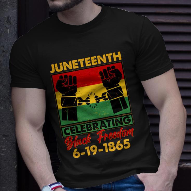 Juneteenth Celebrating Black Freedom 6-19-1865 Breaking The Chains Unisex T-Shirt Gifts for Him