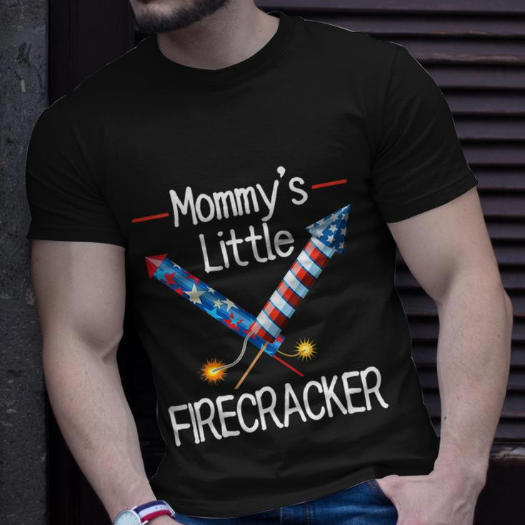 Kids Mommys Little Firecracker Cute 4Th Of July Toddlers Kids Unisex T-Shirt Gifts for Him