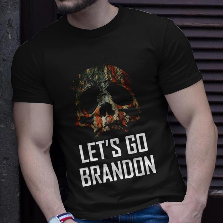 Lets Go Brandon American Grunge Skull Tshirt Unisex T-Shirt Gifts for Him