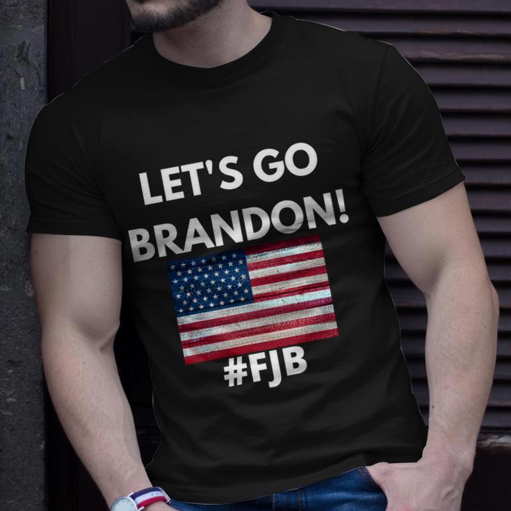 Lets Go Brandon Fjb American Flag Unisex T-Shirt Gifts for Him