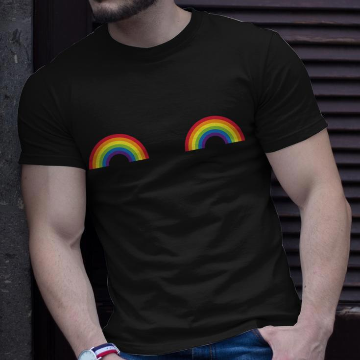 Lgbt Rainbow Boobs Gay Pride Unisex T-Shirt Gifts for Him