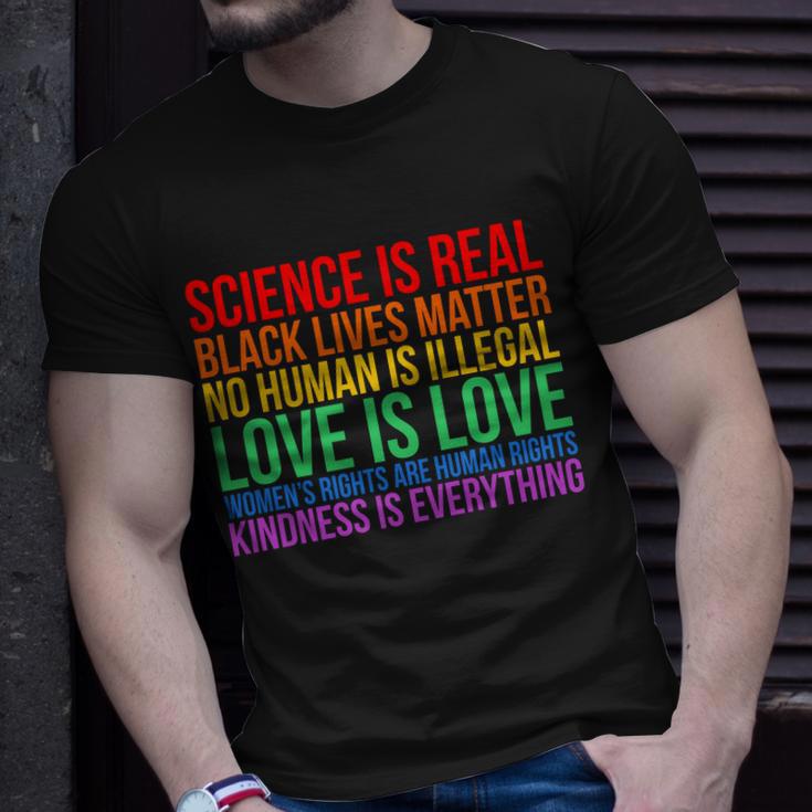 Love Kindness Science Black Lives Lgbt Equality Tshirt Unisex T-Shirt Gifts for Him