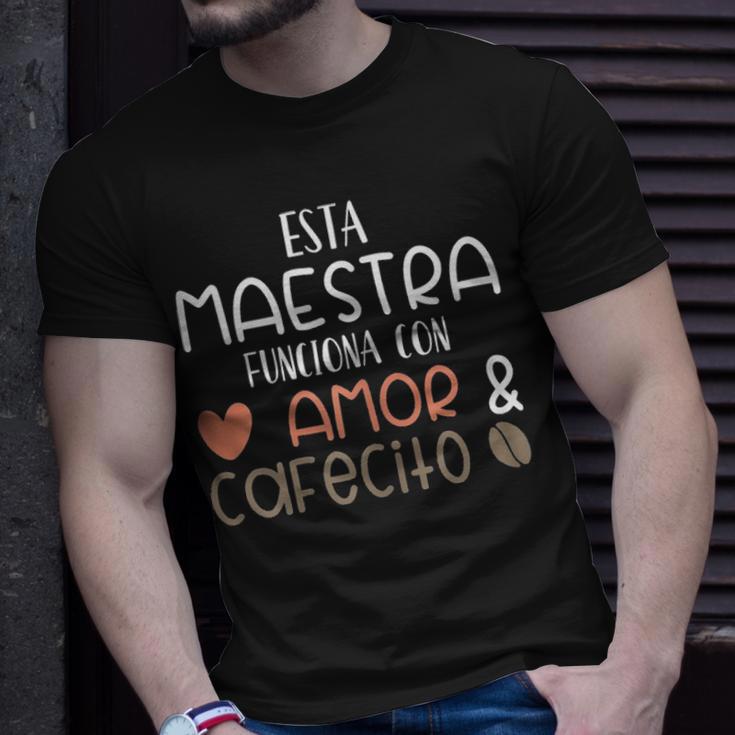 Maestra Amor Cafecito Bilingual Spanish Teacher T-shirt Gifts for Him Maestra Amor Cafecito Bilingual Spanish Teacher T-shirt Gifts for Him