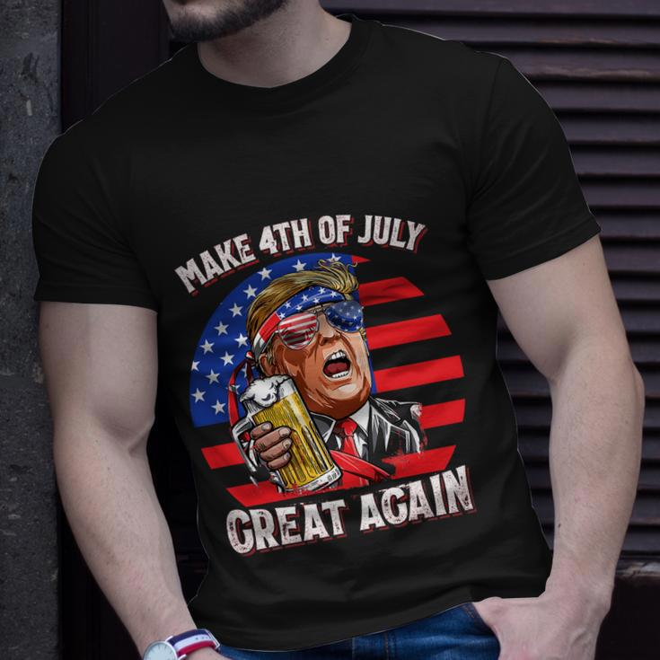 Make 4Th Of July Great Again Trump Ing Beer Patriotic Cool Gift Unisex T-Shirt Gifts for Him