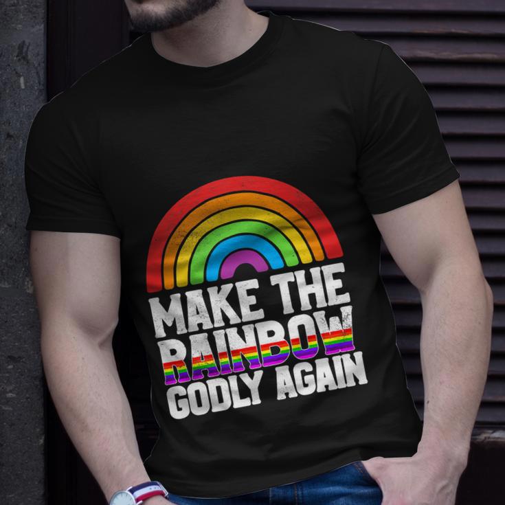 Make The Rainbow Godly Again Lgbt Funny Flag Gay Pride Unisex T-Shirt Gifts for Him