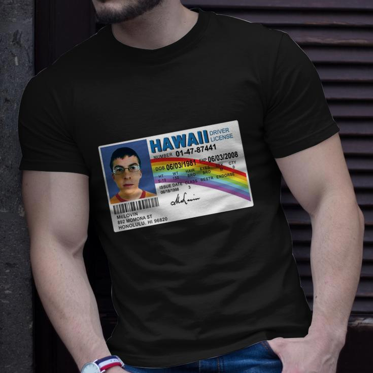 Mclovin Id Fake Licensed Hawaii Funny Unisex T-Shirt Gifts for Him