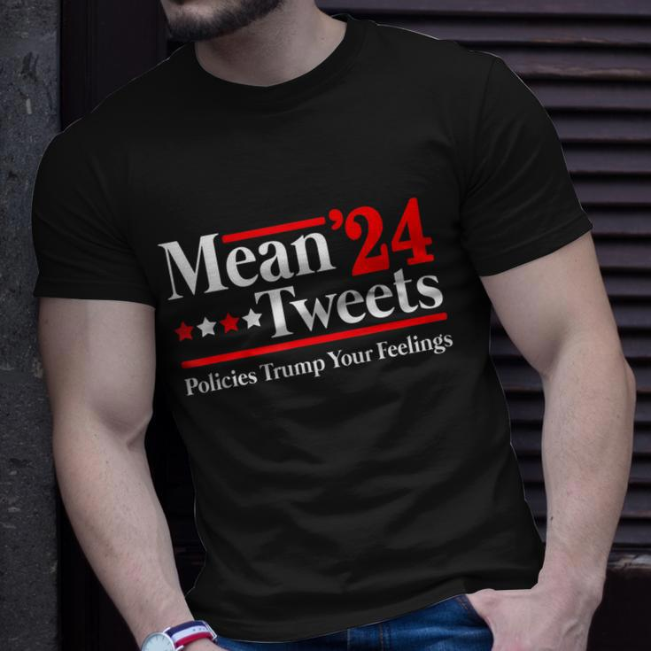 Mean Tweets 2024 Pro Donald Trump 24 Funny Anti Biden Tshirt Unisex T-Shirt Gifts for Him
