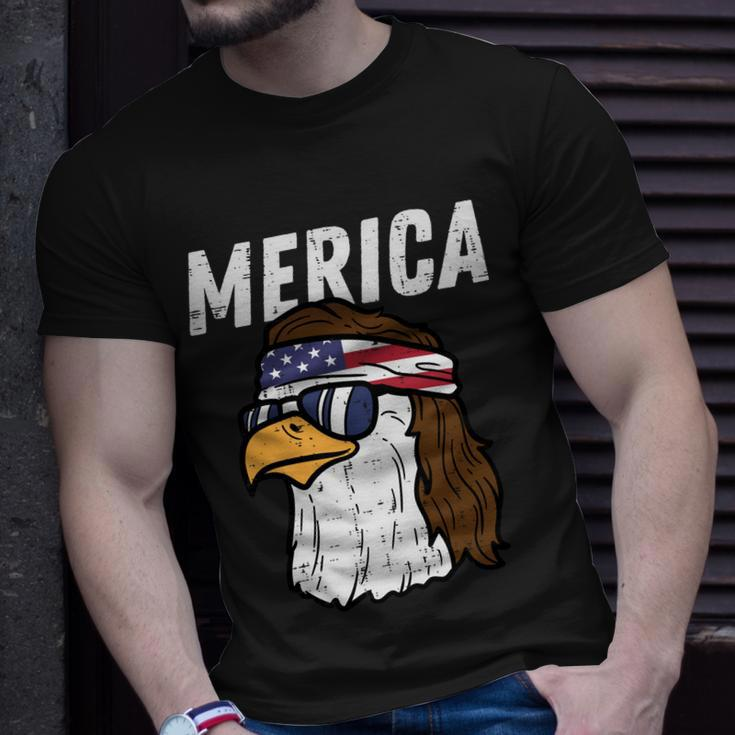 Merica Bald Eagle Mullet Sunglasses Fourth July 4Th Patriot Cool Gift V2 Unisex T-Shirt Gifts for Him