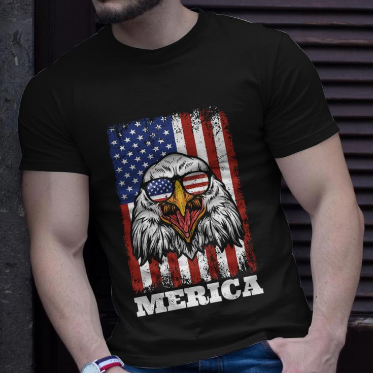 Merica Eagle Mullet 4Th Of July American Flag Stars Stripes Gift Unisex T-Shirt Gifts for Him