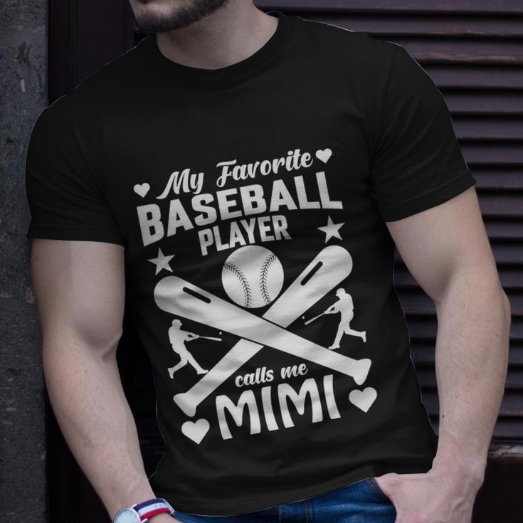 My Favorite Baseball Player Calls Me Mimi Unisex T-Shirt Gifts for Him