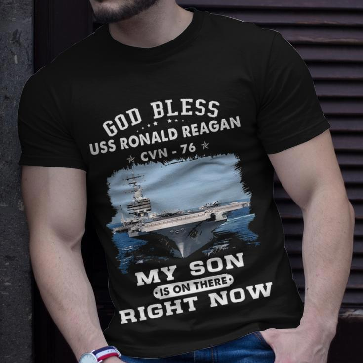 My Son Is On Uss Ronald Reagan Cvn Unisex T-Shirt Gifts for Him