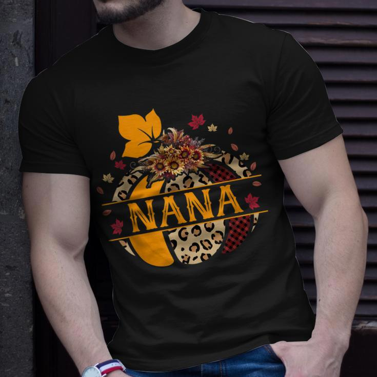Nana Pumpkin Leopard Sunflower Halloween Unisex T-Shirt Gifts for Him
