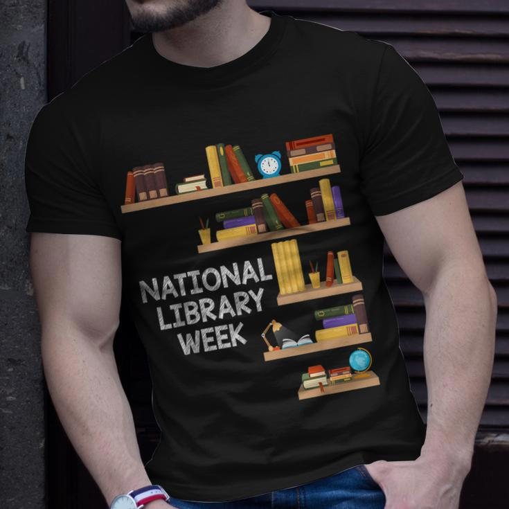 National Library Week Book Reading Library Day Librarian T-shirt Gifts for Him