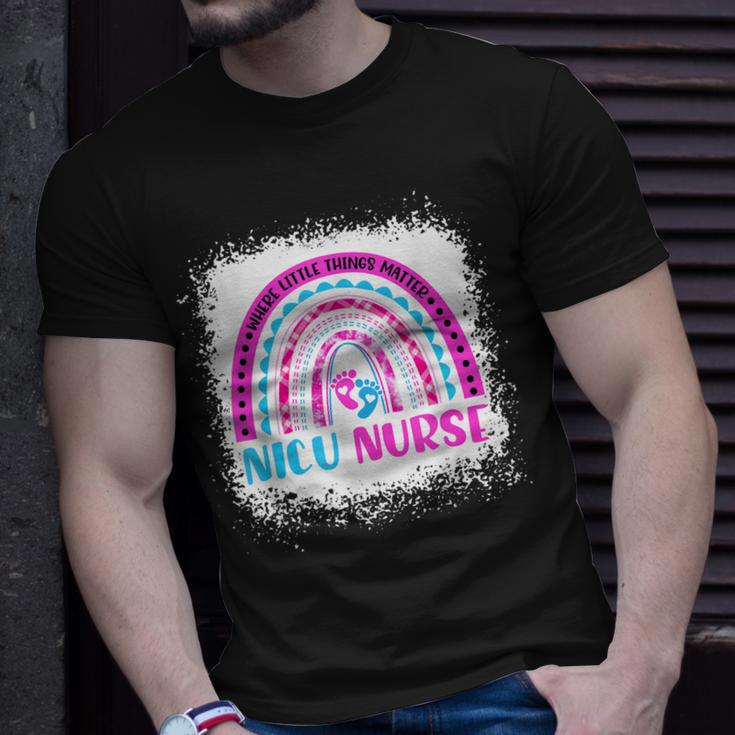 Nicu Nurse Neonatal Nurse Labor And Delivery Leopard Rainbow V2 Unisex T-Shirt Gifts for Him