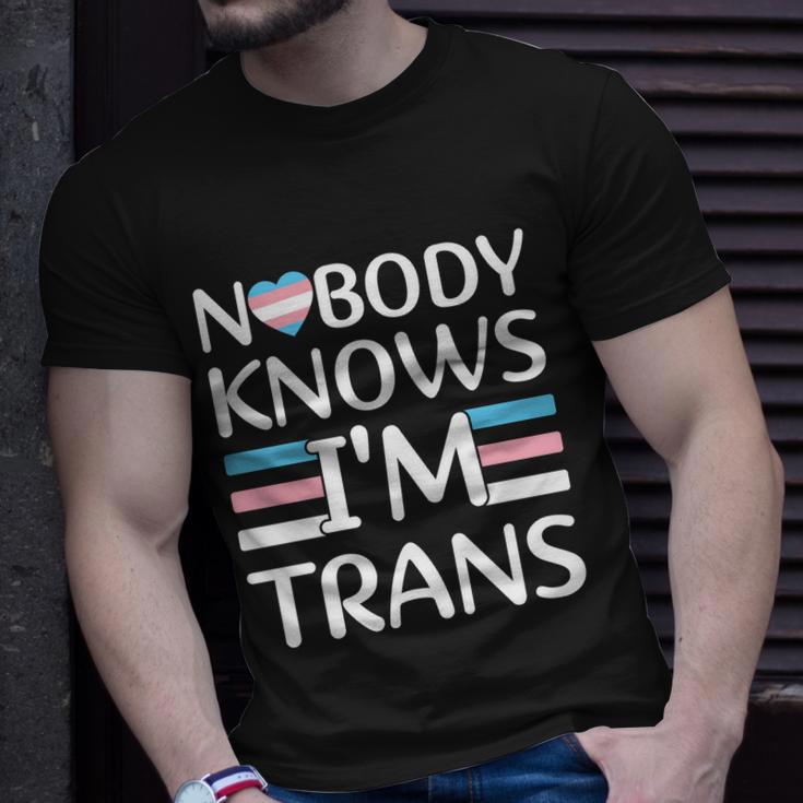 Nobody Knows Im Trans Transgender Pride Month Unisex T-Shirt Gifts for Him