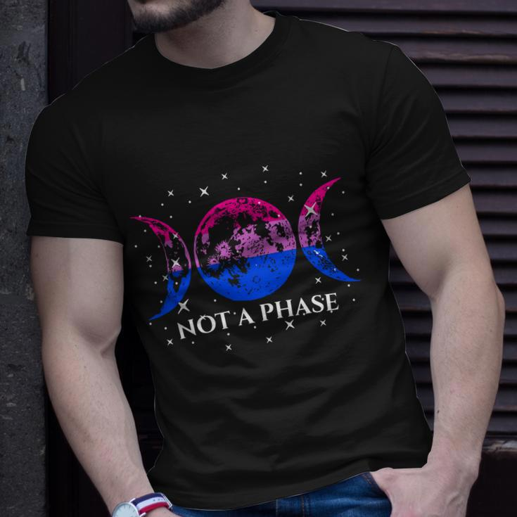 Not A Phase Moon Lgbt Trans Pride Bisexual Lgbt Pride Moon Unisex T-Shirt Gifts for Him