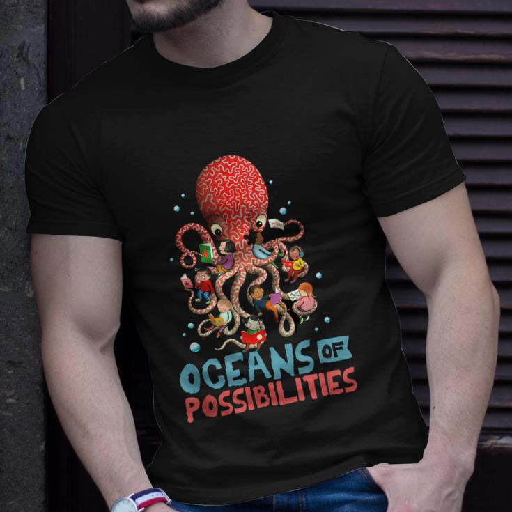 Oceans Of Possibilities Summer Reading 2022 Shirt Octopus Unisex T-Shirt Gifts for Him