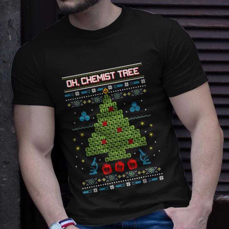 Oh Chemist Tree Chemistry Tree Christmas Science Unisex T-Shirt Gifts for Him