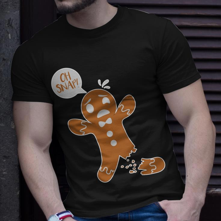 Oh Snap Funny Gingerbread Christmas Unisex T-Shirt Gifts for Him